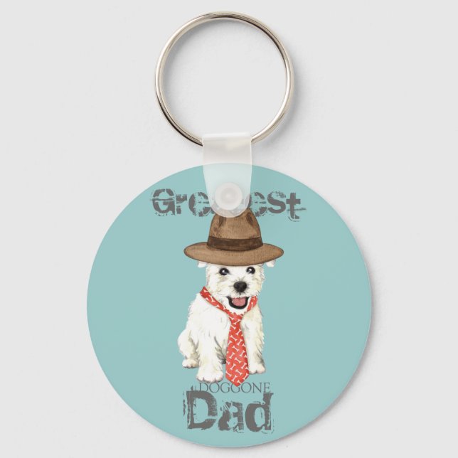 Westie Dad Key Ring (Front)