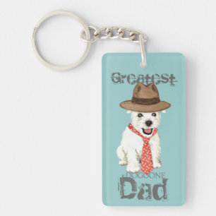 Westie Dad Key Ring