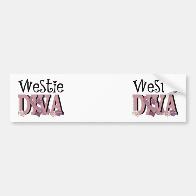 Westie DIVA Bumper Sticker (Front)