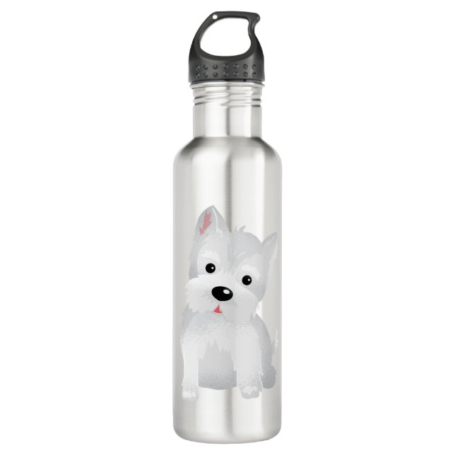 Westie dog 710 ml water bottle (Front)
