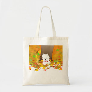 Westie Dog - Autumn Leaves Tote Bag