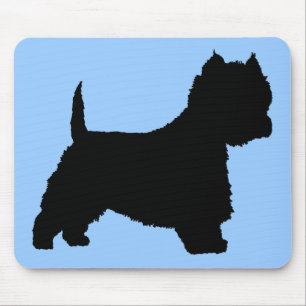 Westie Dog (black) Mouse Mat