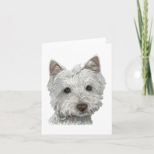 Westie dog card