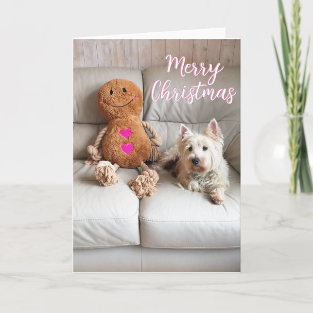 Westie dog Christmas Card /  West Highland Terrier (Front)