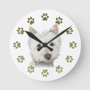 Westie Dog Clock