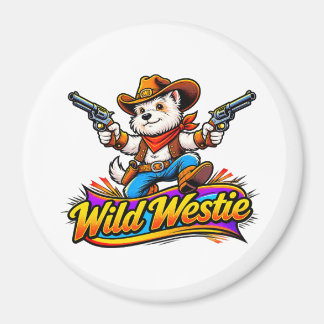 Westie Dog Cowboy Fridge Magnet (Original Design)