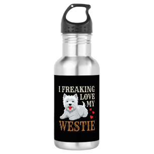 Westie Dog Love Typography 532 Ml Water Bottle