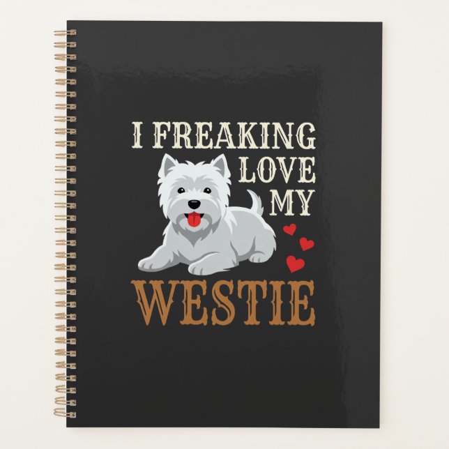 Westie Dog Love Typography Planner (Front)