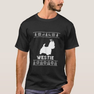 Westie Dog Lover Christmas Reindeer Ugly Christmas T-Shirt