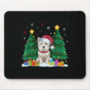 Westie Dog Lovers Santa Hat Ugly Christmas Sweater Mouse Mat