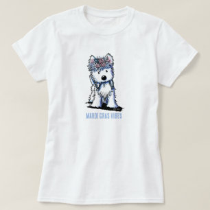 Westie Dog Mardi Gras T-Shirt