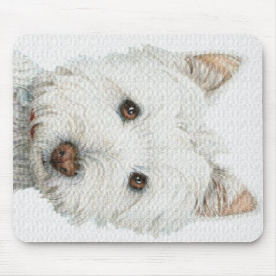 Westie Dog Mouse Mat Zazzle.co.uk