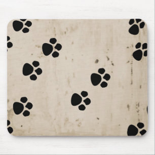 Westie Dog Paw Prints Mouse Mat