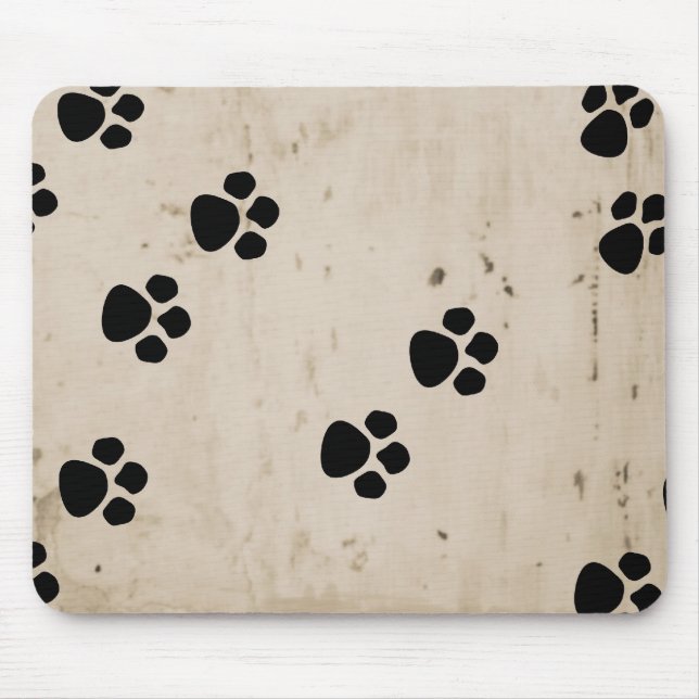 Westie Dog Paw Prints Mouse Mat (Front)