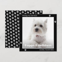Westie Dog Paw Prints Pet Photo Black