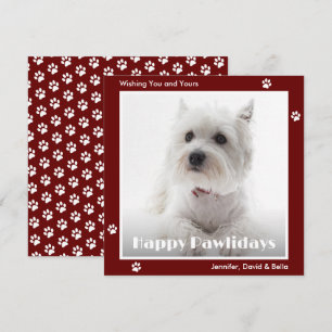 Westie Dog Photo Christmas Cards
