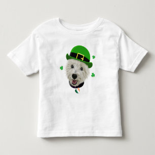 Westie Dog Saint Patrick's Day Irish Flag Toddler T-Shirt