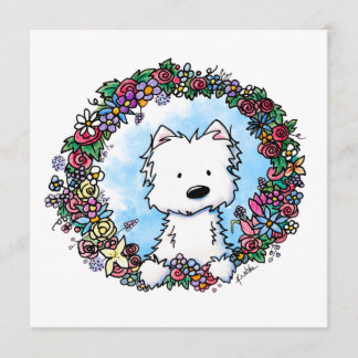 Westie Dog Spring Ring Invitation