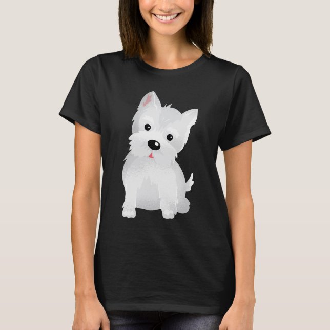 westie dog T-Shirt (Front)