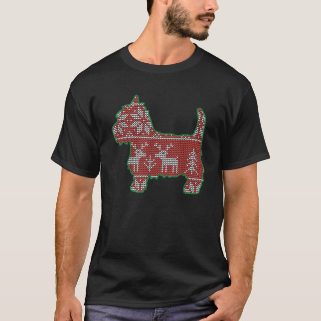 Westie Dog Ugly Sweater Christmas Puppy Dog Lover  (Front)