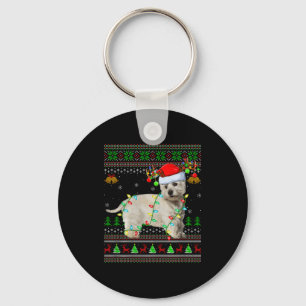 Westie Dog West Highland Terrier Ugly Christmas Sw Key Ring