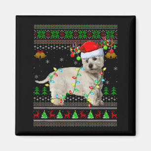 Westie Dog West Highland Terrier Ugly Christmas Sw Magnet