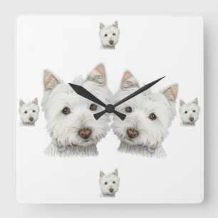 Westie Dogs Galore! Wall Clock