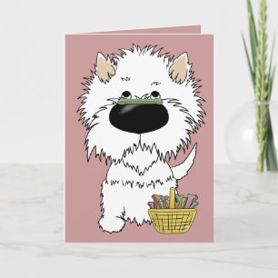 Westie - Easter Bone Hunt, Anyone? Holiday Card