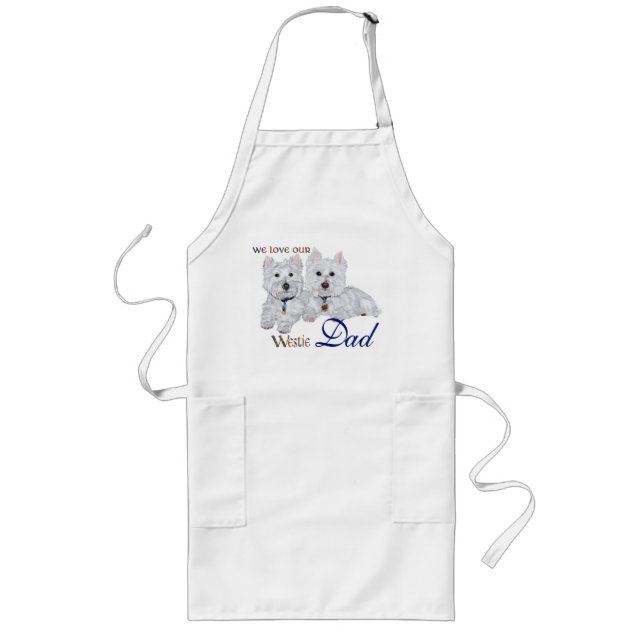 Westie Father's Day Long Apron (Front)