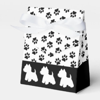 Westie Favor Box Paw Prints No Title
