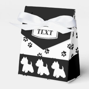Westie Favour Box Paw Prints