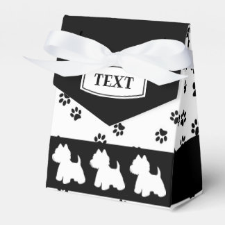 Westie Favour Box Paw Prints