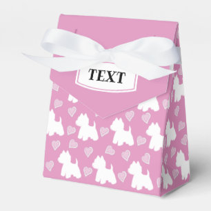 Westie Favour Box Pink Hearts