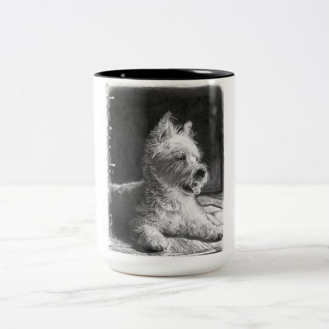 Westie Fine Art Coffee Cup Mug by chstudios.net (Center)