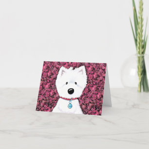 Westie Floral Thank you