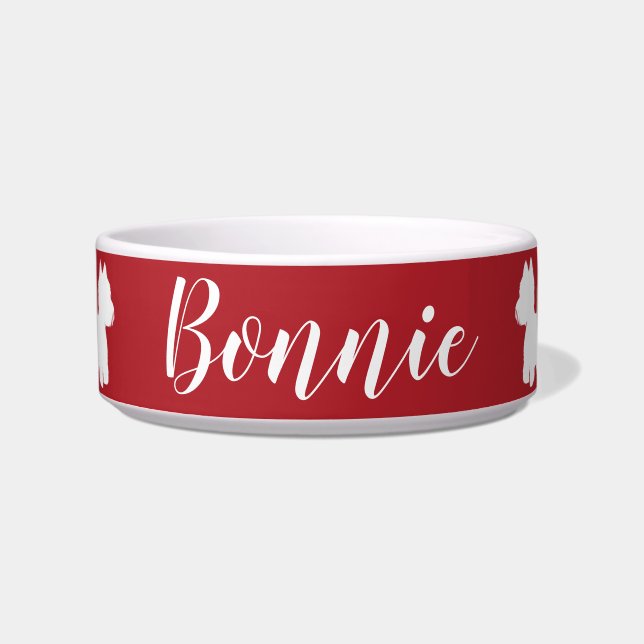 Westie Food and Water Bowl (Front)