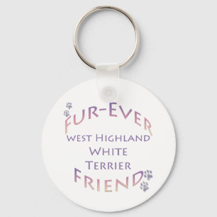 Westie Furever Friend Key Ring