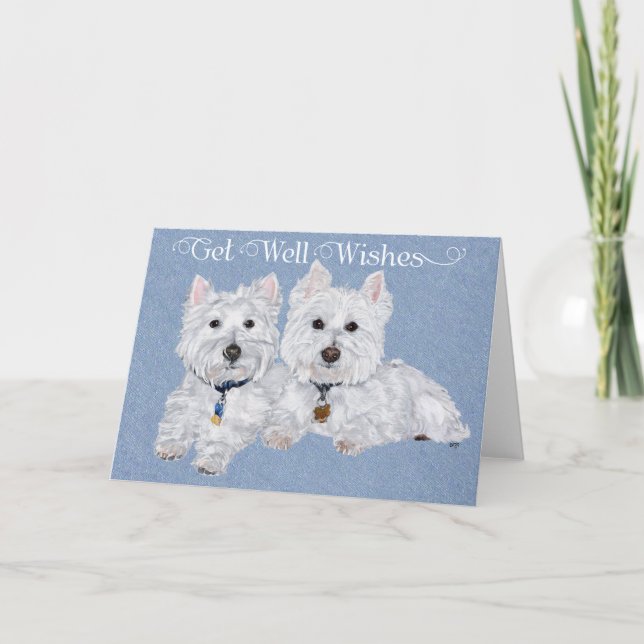 Westie Get Well Card (Front)