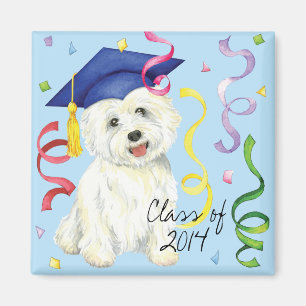 Westie Graduate Magnet