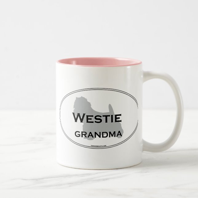 Westie Grandma Two-Tone Coffee Mug (Right)