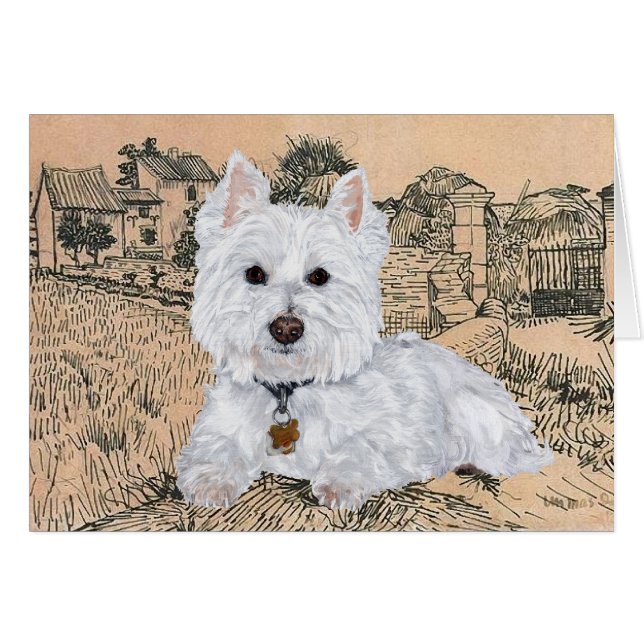 Westie Greeting Card (Front Horizontal)