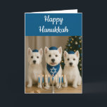 Westie Hanukkah Card- Blank Card<br><div class="desc">Westie Hanukkah Greeting Card. Great for Birthdays or just to say hello! Great for Dog Moms and Dog Dads too!</div>