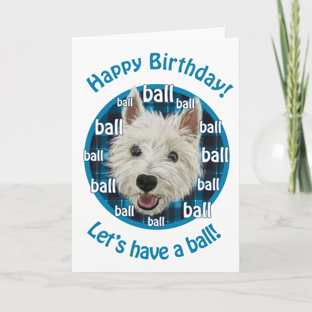 Westie Happy Birthday! Card (Front)