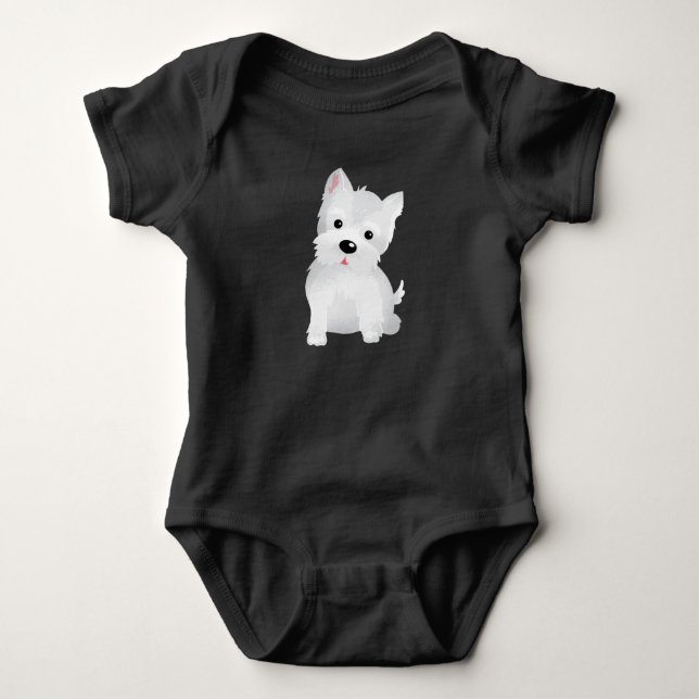 Westie Head Baby Bodysuit (Front)