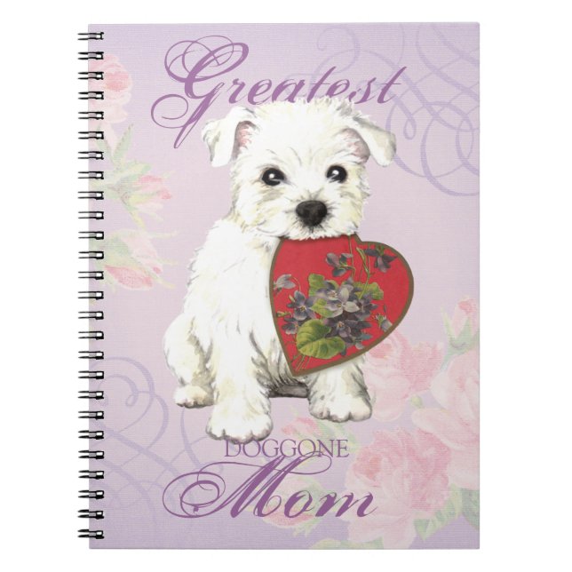 Westie Heart Mum Notebook (Front)