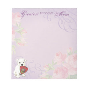 Westie Heart Mum Notepad