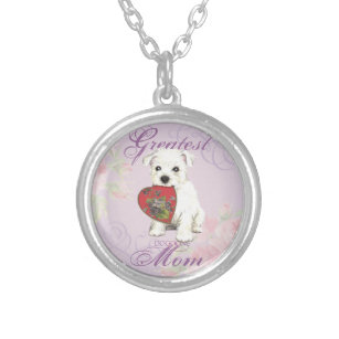 Westie Heart Mum Silver Plated Necklace