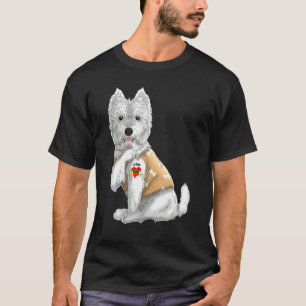 Westie I Love Mum Tattoo Dog Funny Mother's Day T-Shirt