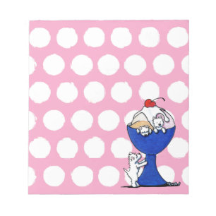 Westie Ice Cream Dog Party Notepad