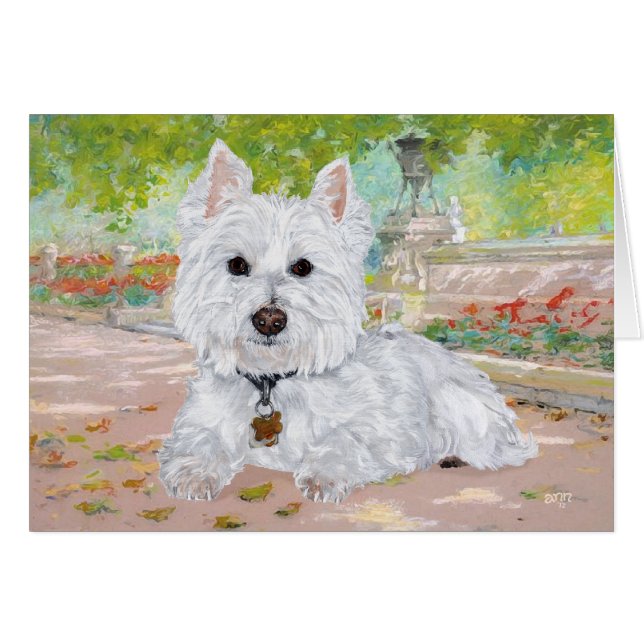 Westie in the Park (Front Horizontal)